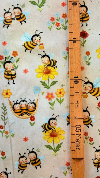 Baumwoll Druck "freche Bienchen“