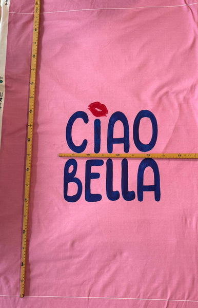 Baumwoll Jersey " Ciao Bella“ 1 m Panel