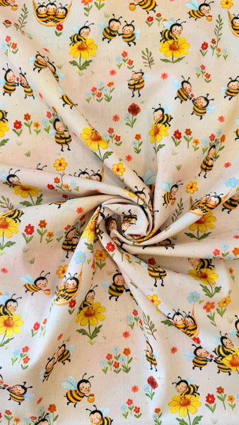 Baumwoll Druck "freche Bienchen“
