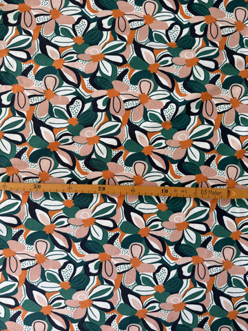 Baumwoll Jersey "Flower Green"