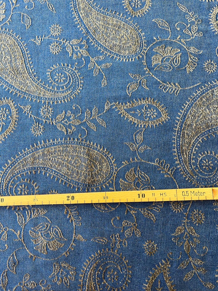 Deko / Jeans Stoff „Golden Paisley“