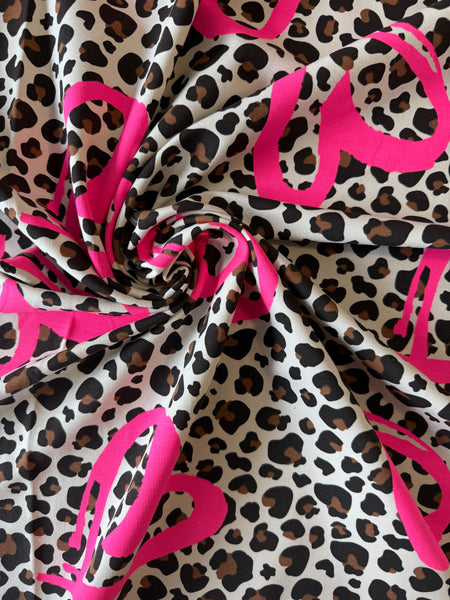 French Terry "Leopard Neon Heart"