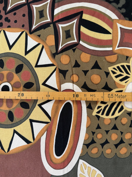 Baumwolljersey "Mandala brown"