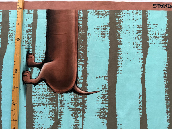French Terry "Dackel" taupe Salbei- Pannel